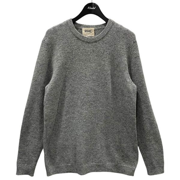 ◆RHC ロンハーマン カシミヤ ニット Mグレー RHC ロンハーマン グレー クルーネックセーターカシミヤ M ロン