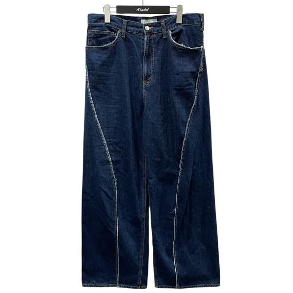 パンツ jieda 22ss loose fit denim JieDa（ジエダ） 【値下げ】jieda フロントフリンジ加工デニムパンツ