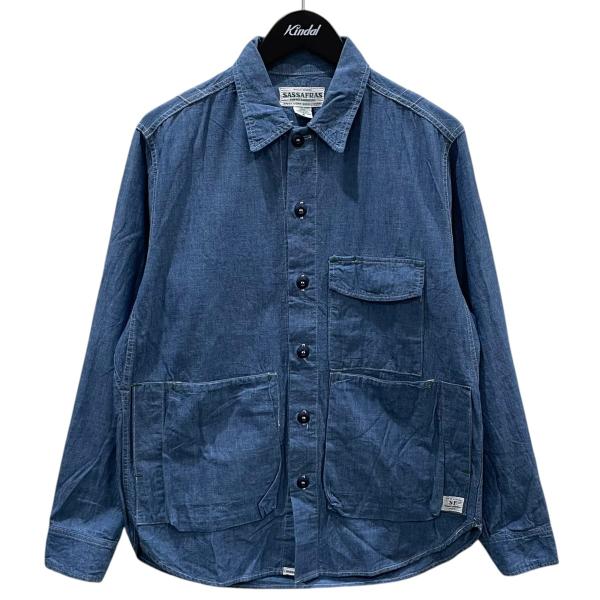 SASSAFRAS（ササフラス） デニムシャツ DIGS CREW HALF ディグスクルー 