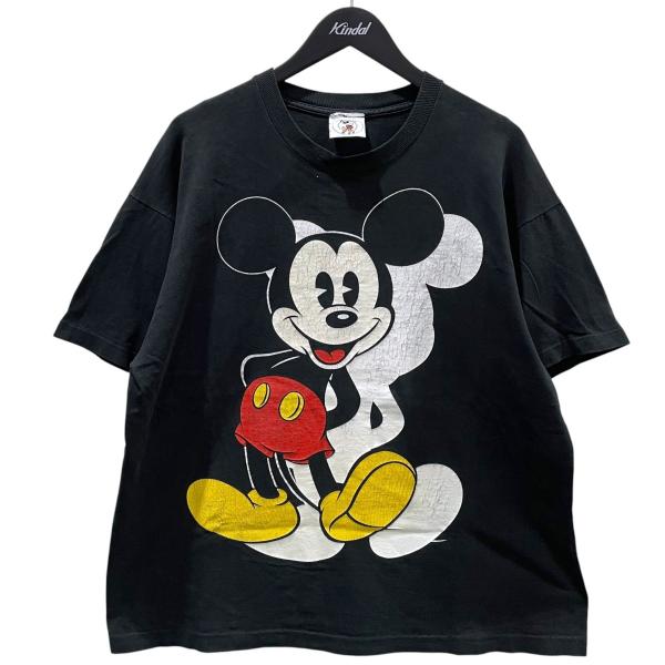 ミッキー MICKEY 90s ミッキーマウス プリントTシャツ ブラック サイズ