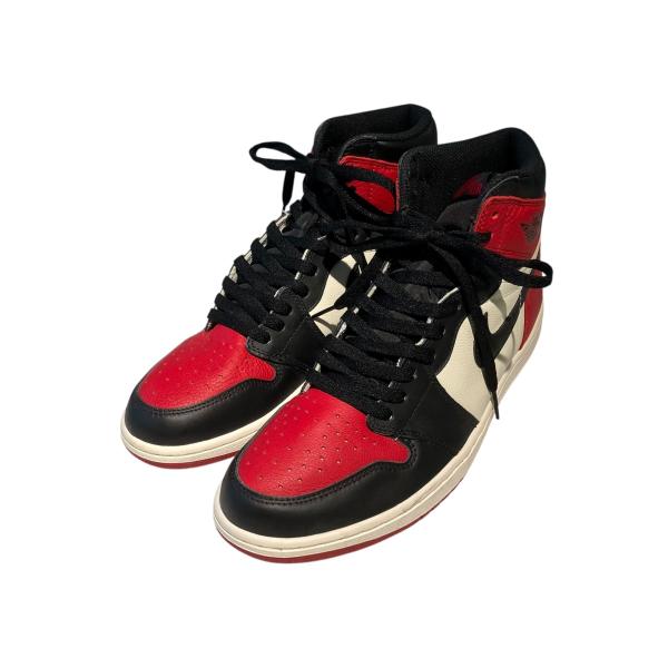 ナイキ NIKE Air Jordan 1 Retro High OG Bred Toe ハイカットスニーカー 555088-610 レッド サイズ：