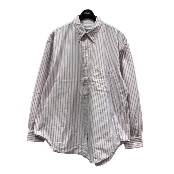 値下げ】Marvine Pontiak Shirt Makers 23AW ストライプシャツ ピンク 