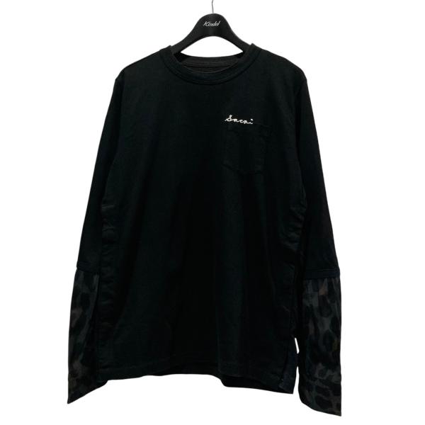 サカイ sacai Leopard Print L S T-Shirt レイヤードカットソー 