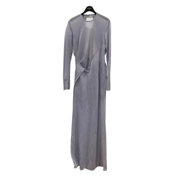 値下げ】mame kurogouchi Lame Jersey Classic Sheer Dress ラメシアー