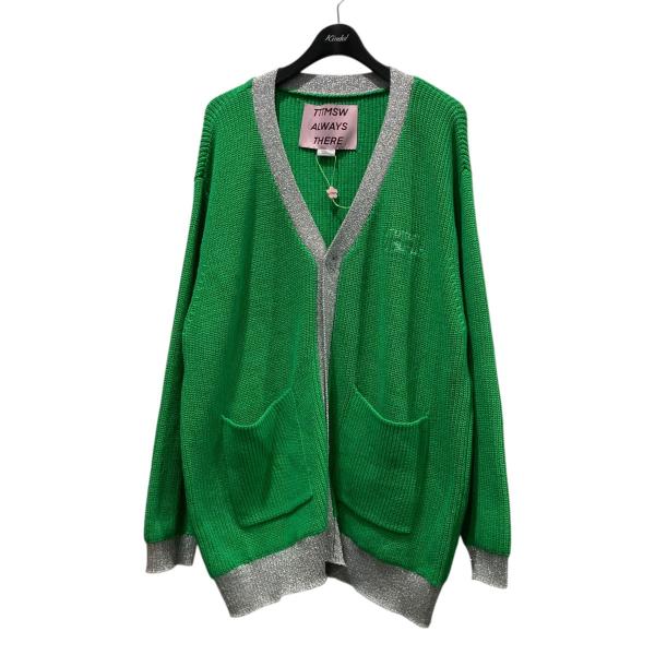 値下げ】TTT MSW ラメカーディガン TTT-2024SS-KT01 グリーン×シルバー