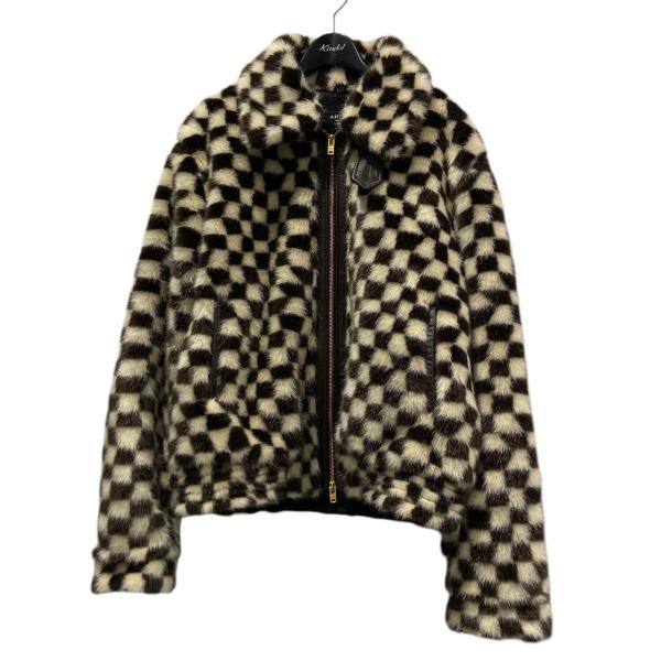 AMIRI 【値下げ】AMIRI チェッカーフェイクファージャケット