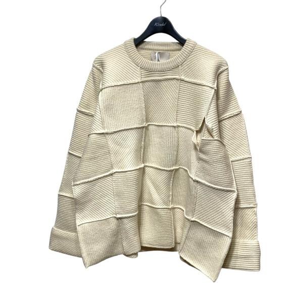 YOKE/ヨーク　PATCHWORK RIB SWEATER　KNIT　ニット YOAK（ヨーク） 【値下げ】YOKE 24SS PATCHWORK RIB SWEATER KNIT