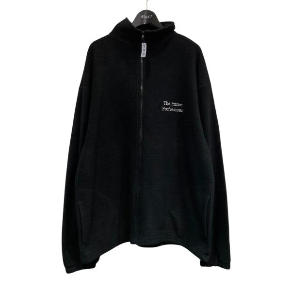 エンノイ ENNOY ロゴ刺繍フリースジャケット ブラック サイズ