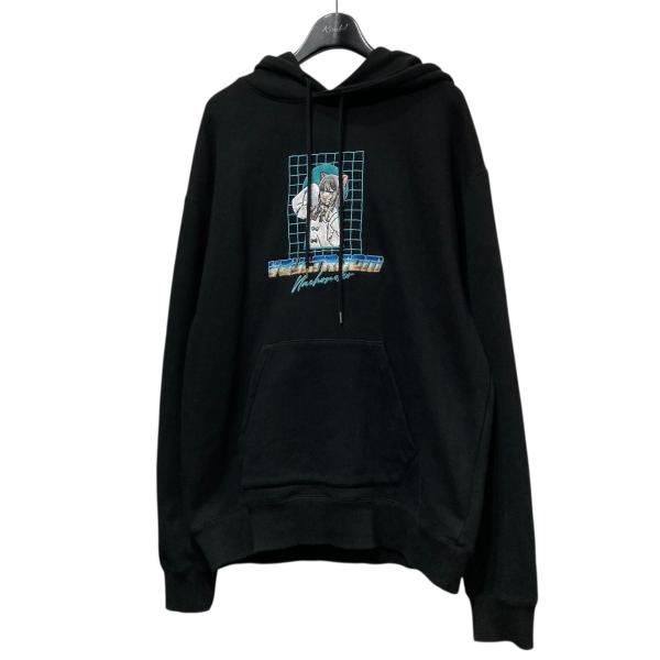 値下げ】VAULTROOM NACHONEKO HOODIE 刺繍パーカー ブラック サイズ：L