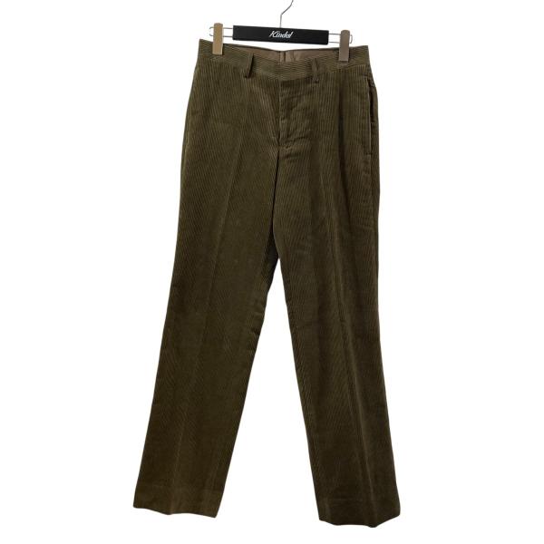comoli コモリ コーデュロイ パイプドステムパンツ カーキ サイズ3 COMOLI（コモリ） 【値下げ】COMOLI コーデュロイ パイプドステム