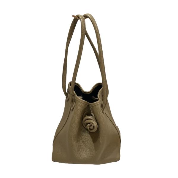 VASIC ベージュ レザー ハンドバッグ　ミニミニ VASIC ヴァジック BOND MINI レザー ハンドバッグ ベージュ