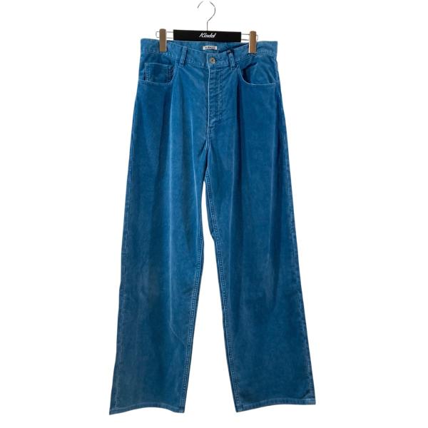オーラリー AURALEE コーデュロイ 5ポケットパンツ AURALEE（オーラリー） PIGMENT DYED FINX CORDUROY WIDE 5P PANTS