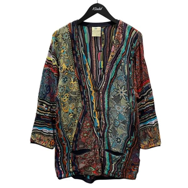 クージー Coogi 総柄シルクニットカーディガン 3D Knit Cardigan
