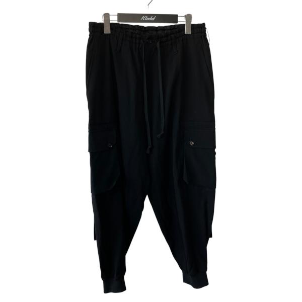 グラウンドワイ GROUND Y 25SS WOOL GABARDINE STANDARD RIBBED HEM CARGO カーゴパンツ GP-P0