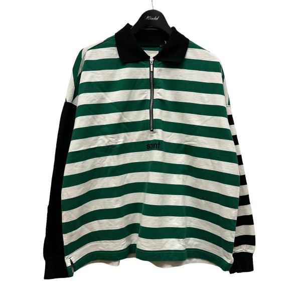 値下げ】SAINT MICHAEL 24SS SA RUGGER SH ボーダー 配色スリーブ 