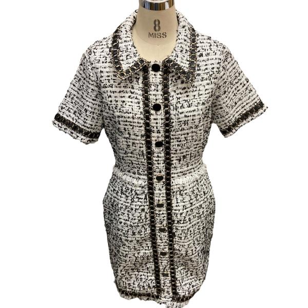 エミリアウィズ EmiriaWiz Tweed la frange one-piece ツイード半袖  