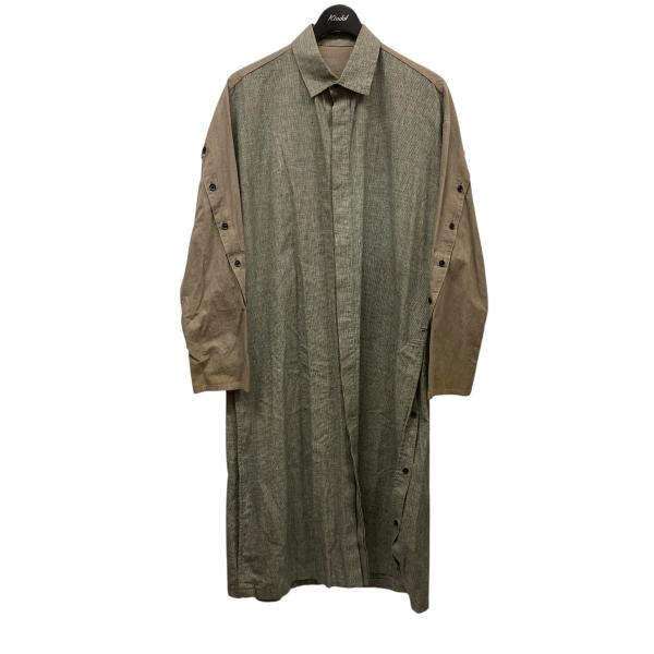 B Yohji Yamamoto ビー ヨウジヤマモト チェック切替千鳥柄ロング 