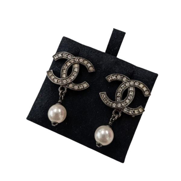 CHANEL 【値下げ】CHANEL ココマークパールピアス シルバー