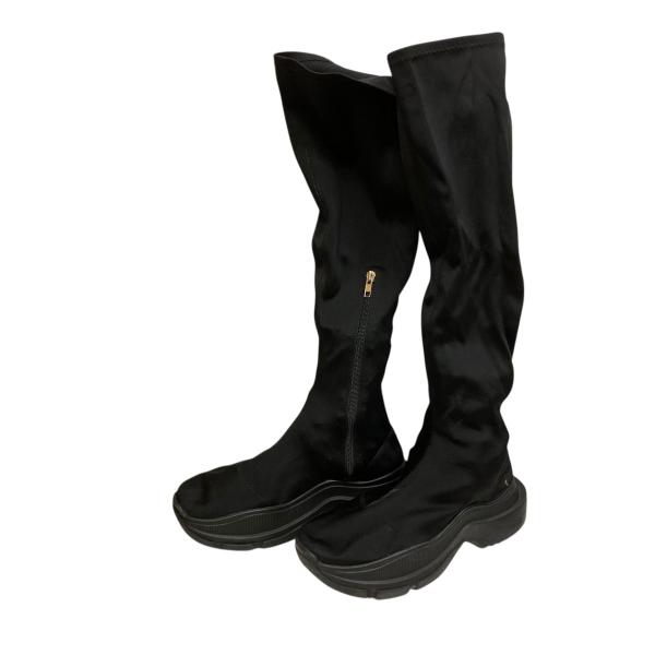 イエロ YELLO TOKYO BLACK SNEAKER LONG BOOTS ロングソックスブーツ