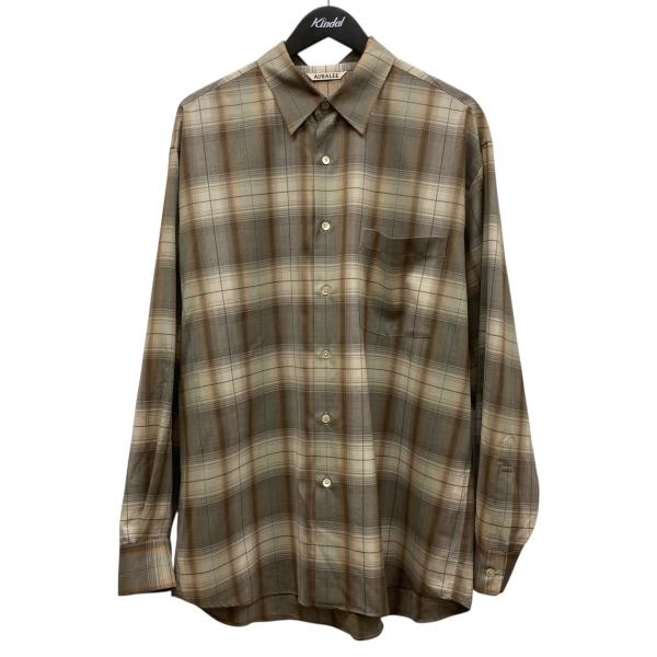 AURALEE（オーラリー） AURALEE 25SS SUPER LIGHT WOOL CHECK SHIRT