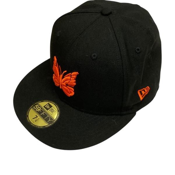 値下げ】Needles×New Era 刺しゅうキャップ ブラック サイズ：71/4 (EC