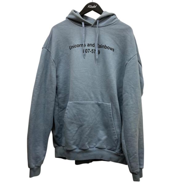 6017【即完売デザイン】ヴェトモン‪☆ユニコーンプリント入りパーカー 18SS ヴェトモン VETEMENTS 18SS Rainbows Unicorn Hooded ユニコーン