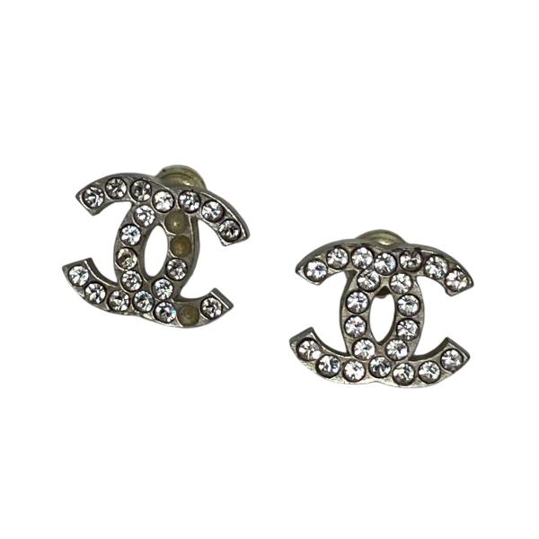 CHANEL（シャネル） ココマークラインストーンピアス シルバー サイズ