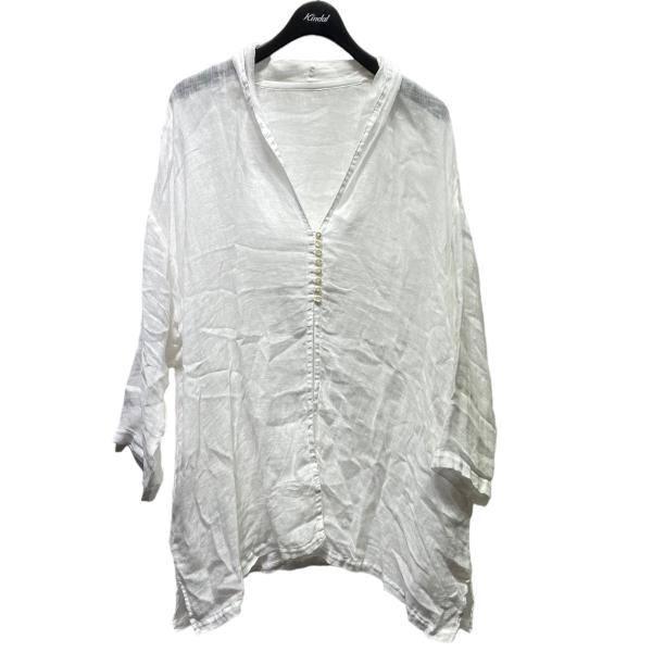 ネストローブ nest Robe 23SS ショールカラー リネンガーゼ ロング 