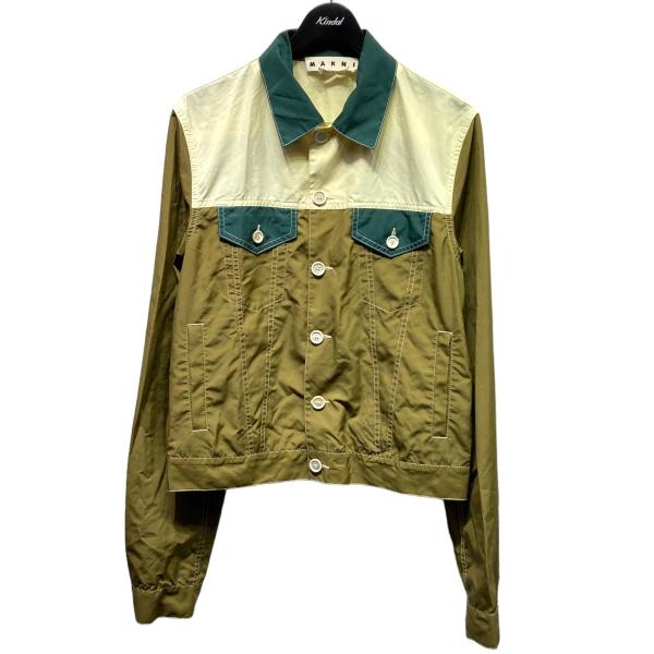 週末限定価格】マルニ MARNI ノーカラー ジャケット カーキ 週末