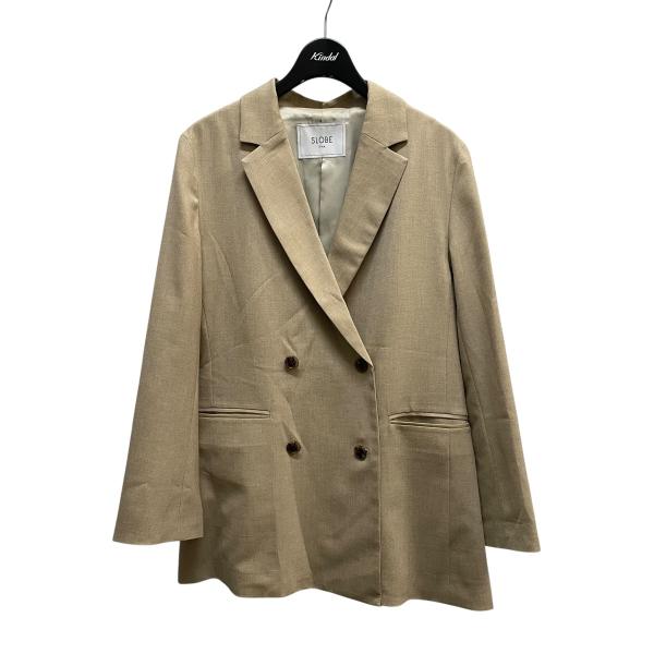 SLOBE IENA　ウォッシャブルダブルブレストジャケット　ベージュ SLOBE IENA（スローブイエナ）の「ウォッシャブルダブルブレスト