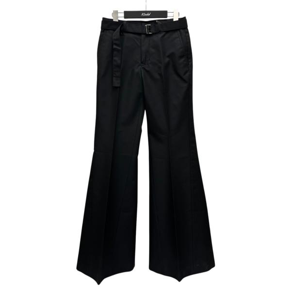 sacai（サカイ） sacai 24SS Gabardine Pants ベルテッドフレアパンツ