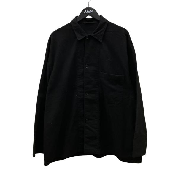 未使用 COMOLI 25AW コモリシャツ 紺 2 COMOLI C03-06011 ウール 襟付きカーディガン color:CHARCOAL size:1,3