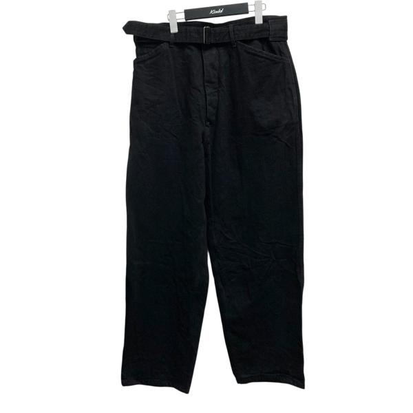 COMOLI 25AW ブラックデニム ベルテッドパンツ サイズ1 新品未使用 COMOLI（コモリ） COMOLI 25AW ブラックデニム ベルテッドパンツ C03