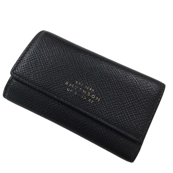 Smythson 【値下げ】SMYTHSON レザーキーケース ブラック サイズ