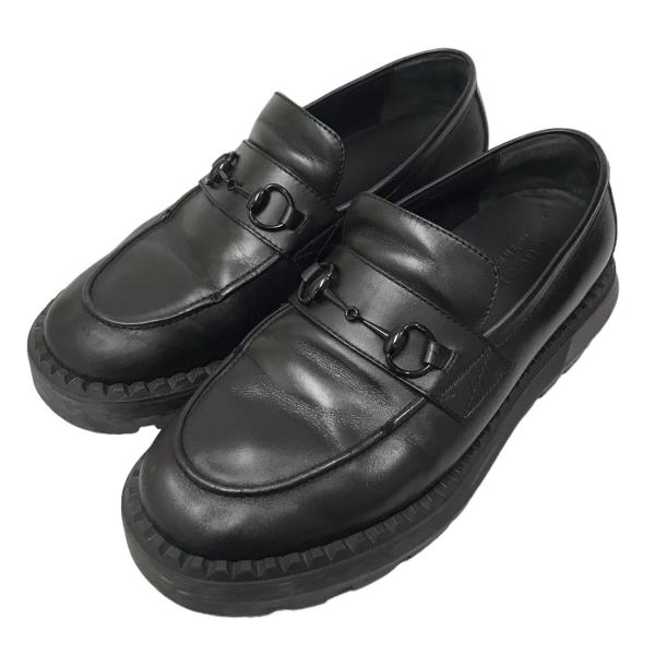 GUCCI ホースビットローファー 758593 ブラック サイズ：10 1/2