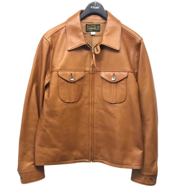 オルゲイユ ORGUEIL カウレザージップアップジャケット OR-4190B 