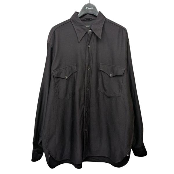 COMOLI ウールモールスキン ワークシャツ navy size1 COMOLI | ウールモールスキンワークシャツ（navy）- BARD