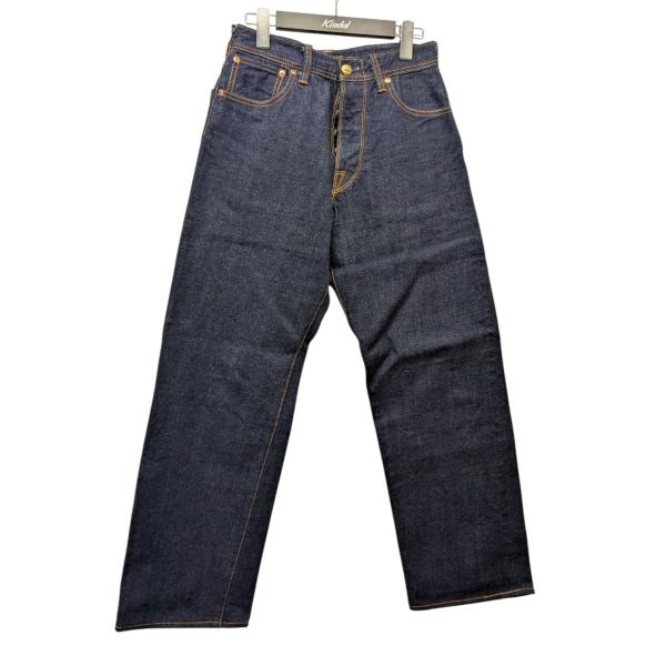 At Last & Co Lot 161 W32 インディゴブルーデニム アットラスト ATLAST ＆ CO LOT161 シンチバック付デニムパンツ