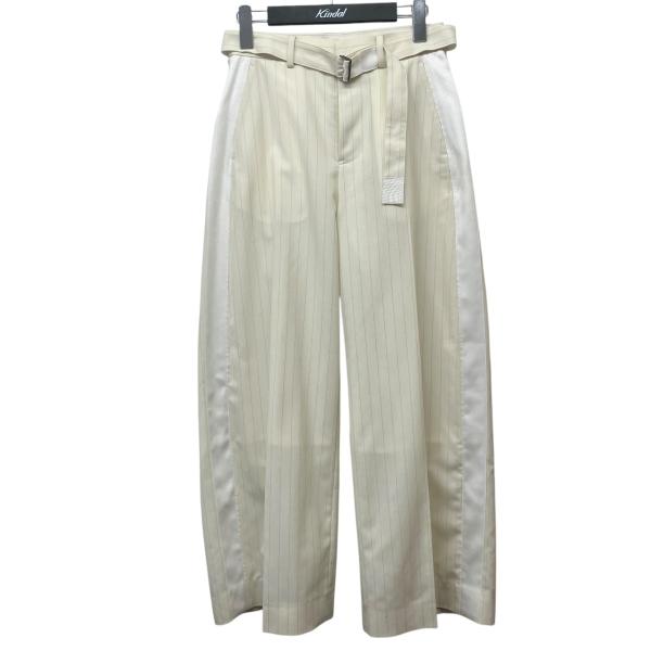 sacai（サカイ） 【値下げ】sacai 24SS Chalk Stripe Pants ベルテッド