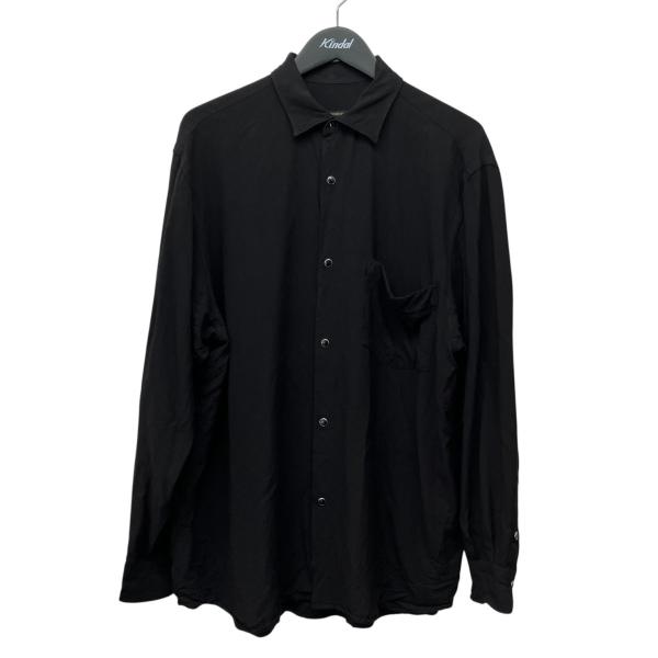 26SS comoli レーヨン　コモリシャツ　ブラック　サイズ1 COMOLI（コモリ） COMOLI 26SS レーヨン コモリシャツ D01-02003