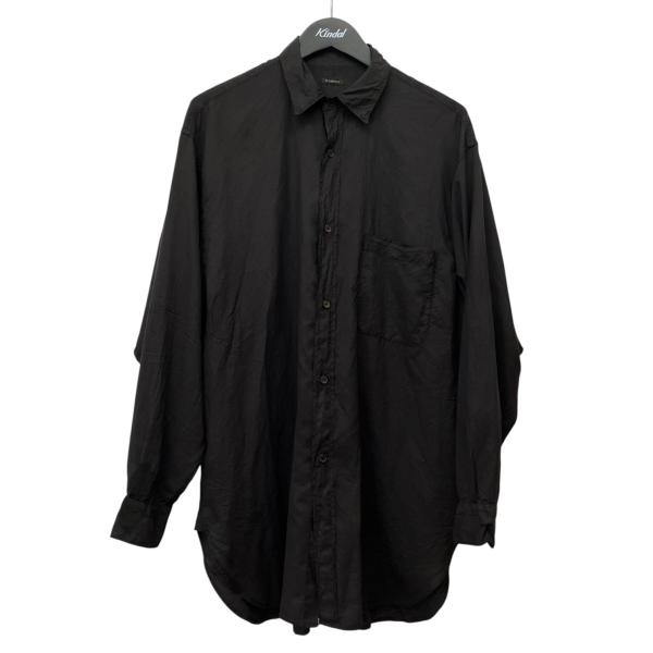 COMOLI（コモリ） COMOLI 25SS シルク製品染シャツ B01-02014 ブラック