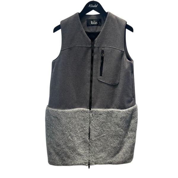 THE RERACS (ザ リラクス) ロング ボア ベスト ジレ 黒 38 美品】The Reracs ボア ベスト THE RERACS ボアロングベスト ブラック