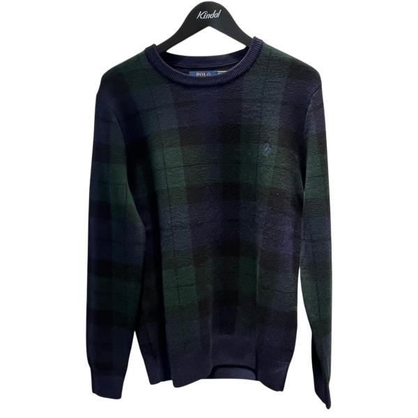 poloralphlaurenブラックウォッチニットジャケット POLO RALPH LAUREN（ポロ・ラルフローレン） ブラックウォッチ ワン