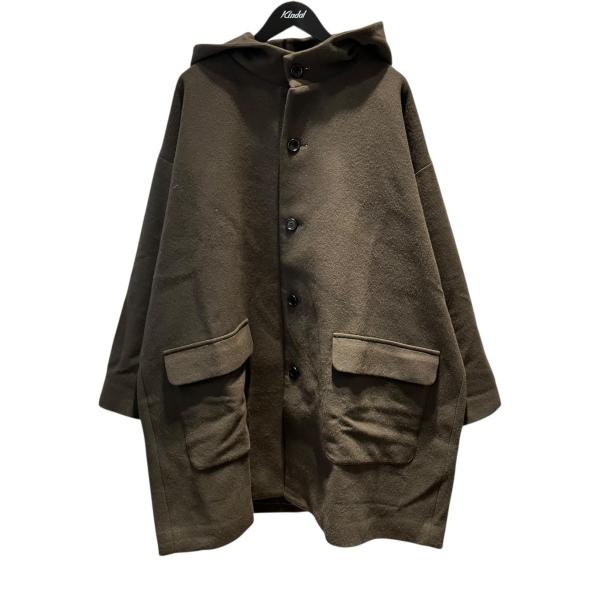 BASISBROEK ブラウンオーバーサイズコート サイズ3 バージスブルック BASISBROEK オーバーサイズ フーデッドコート