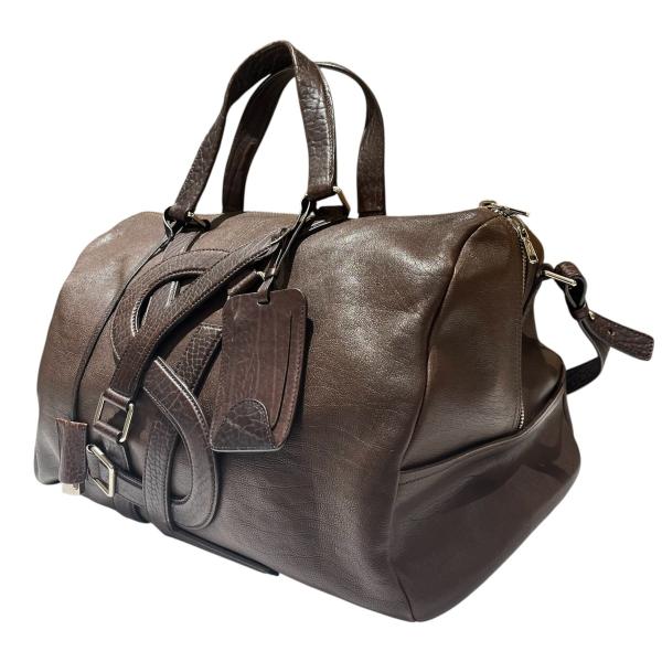 【美品】イヴ サン ローラン YSL ビジネスバッグ カサンドラ ブラウンA4可 Yves Saint Laurent（イヴ・サンローラン） カサンドラ 2WAY レザー
