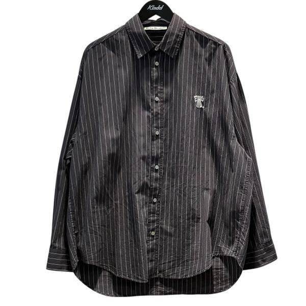 アーセナル ØDEGAARD 8番 シャツ ブラック Acne Studios（アクネ ストゥディオズ） ストライプ 長袖シャツ FN-MN