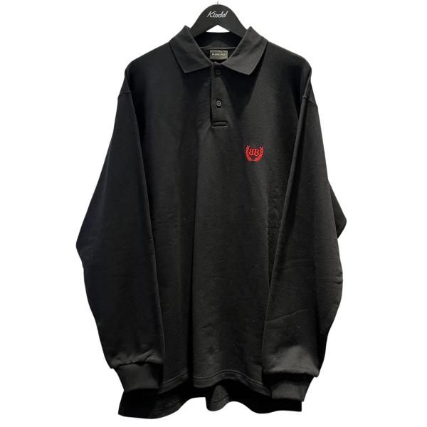 【新品未使用】OLD バレンシアガ　長袖ポロシャツ　リネン混　透かし編み　BB BALENCIAGA（バレンシアガ） BALENCIAGA BBロゴ刺繍 オーバー