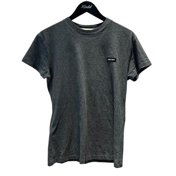 miu miu（ミュウミュウ） ロゴTシャツ MJE15 グレー サイズ：XS