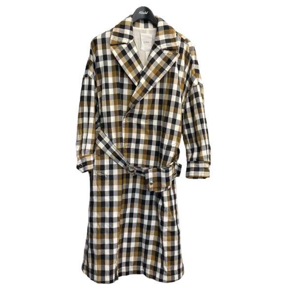 UJOH 【値下げ】UJOH チェック柄ベルテッドコート ブラウン サイズ：2