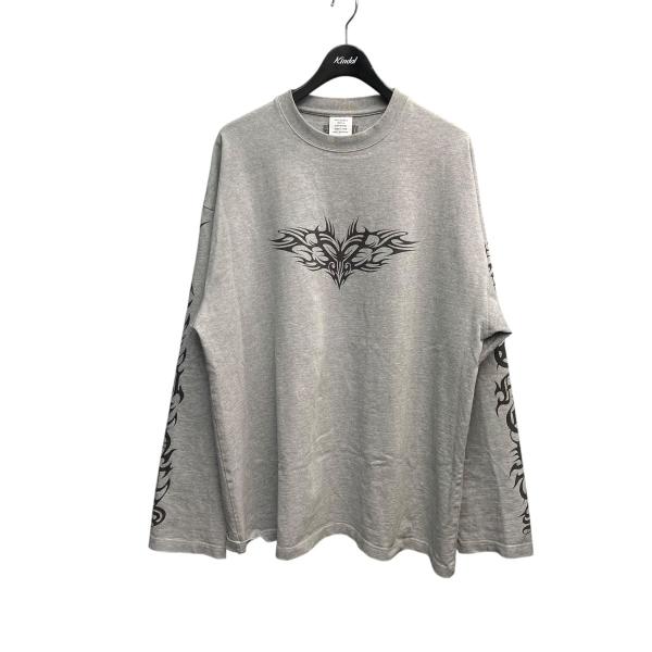 Vetements Black Gothic Logo Long Sleeve T-Shirt (fits L-XL 